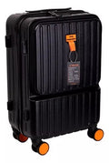 Mala De Viagem Preta 10 kg Com Adesivos (Tamanho perfeito para levar na cabine)